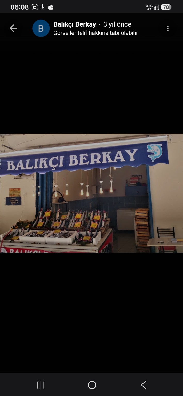 Balıkçı Berkay dükkânı